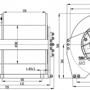 ST60H液壓絞車(chē)（雙滾筒）